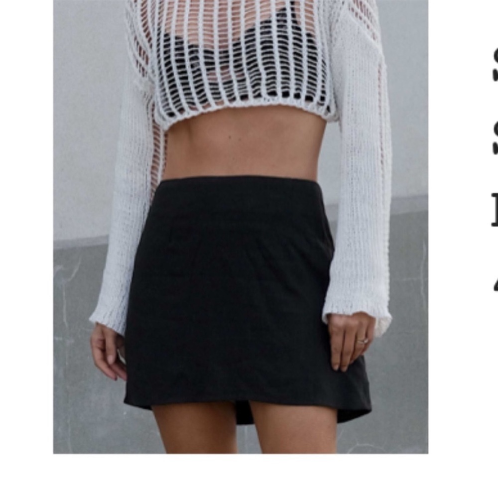 Princess Polly black Selby mini skirt